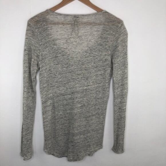 Sundance Grey Linen Pleated Top Size XS - Picture 2 of 6